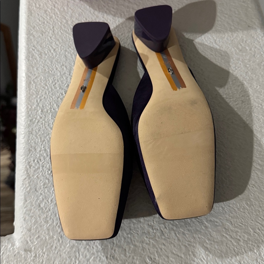 NWOB-Sam Edelman Womens Ollie
 Purple Satin Women's Mules - Picture 5 of 6